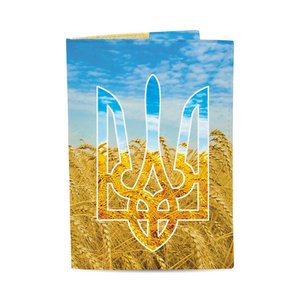 Обкладинка на загранпаспорт, паспорт книжка - Герб Пшениця